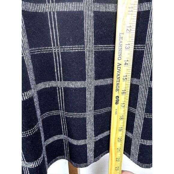 Anthropologie Moth 3/4 Sleeve Black and White Plaid Knit Jacket Sz S EUC - Picture 5 of 7